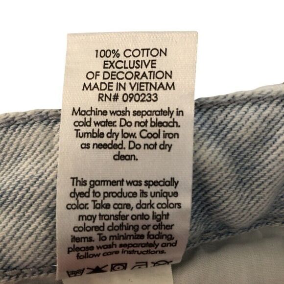 PacSun 90s Boyfriend Daisy Paint Jeans Womens Size 26 Light Wash High Rise Denim - Picture 14 of 15